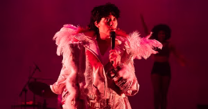 Emer Dineen on stage as Cupid in 0800 CUPID.