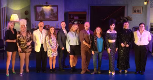 The cast of GCN's Roast Battle Royale on stage at the Abbey Theatre.