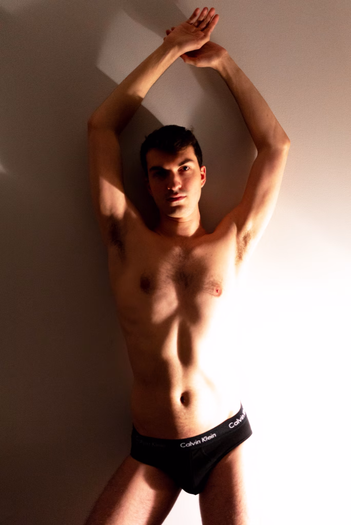 The image depicts a promotional image of one of the men featured in the new Elska edition