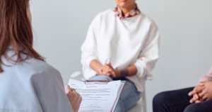 LGBTQ+ young person recieves mental health support