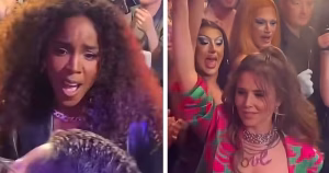 Cheryl and Kelly Rowland surprise fans at Manchester bar.