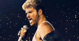 George Michael performing in George Michael: The Faith Tour concert film