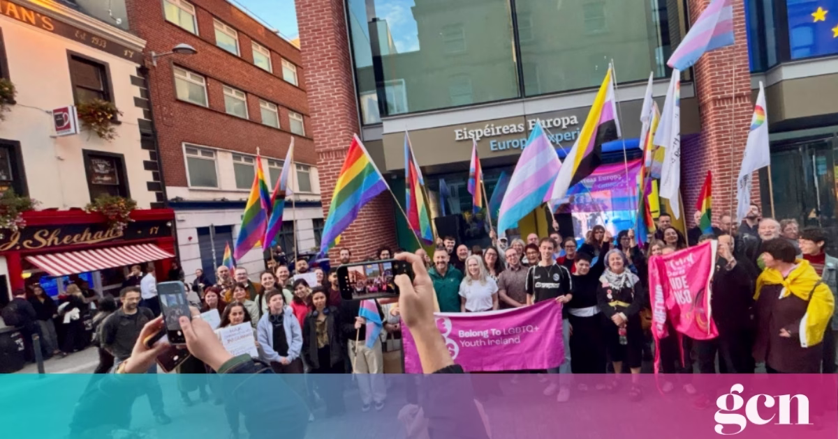 Irish organisations gather for demonstration in solidarity with LGBTQ+ people in Türkiye